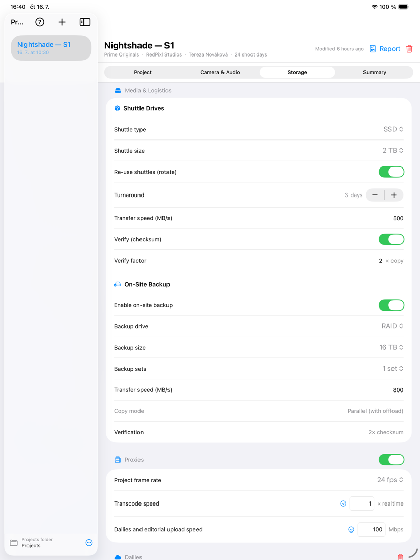 Storage & Logistics on iPad